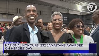 National Honours 232 Jamaicans Awarded on Heroes Day  TVJ News [upl. by Uella]