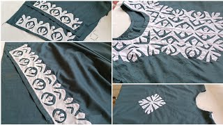 Ladies Special Aplic Shirt Cutting amp Stitching Hand work Aplic Dress Designs For Eid  Shirt Girls [upl. by Yrek]