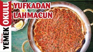 Yufkadan Kolay Ev Yapımı Lahmacun Tarifi [upl. by Tobit654]