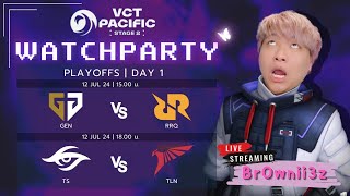 GEN vs RRQ  TLN vs TS VCT Pacific  Regular Season  WatchParty VALORANT [upl. by Aennaej]