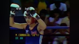 Michael Carbajal USA vs Juan Torres Odelín CUB CubaUSA Duals 1987 48kg [upl. by Elinore970]