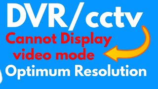 DVR cctv Cannot Display This Video Mode Optimum Resolution [upl. by Nyhagen873]