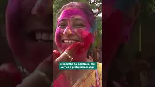 Holi celebrations in India A festival of colours and new beginnings [upl. by Atiuqal]