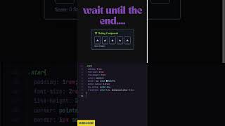 how to create Rating Component coding htmlcss webdevproject javascript [upl. by Kinney]