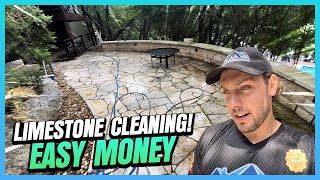 How to Clean LIMESTONE  DIY or Pressure Washing Business Owner [upl. by Oznofla20]