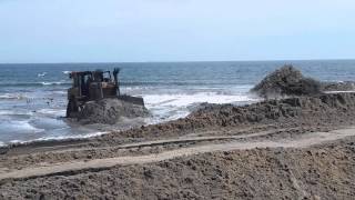 Bulldozers working on the Rockaway Beach Queens [upl. by Maggy472]