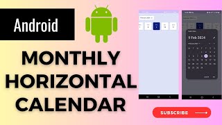 Horizontal Calendar in Android  Calendar Date Picker  Monthly Horizontal Calendar android kotlin [upl. by Alvis]