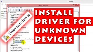 How To Find Driver and Install for UNKNOWN DEVICE  ACPI\VPC2004\0 [upl. by Greggs]