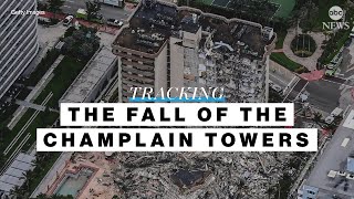 The fall of the Champlain Towers Tracking the Surfside collapse l ABC News [upl. by Neiviv]