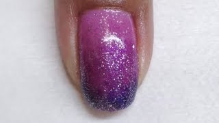 BrushBlended Ombre Nail Art [upl. by Ober]