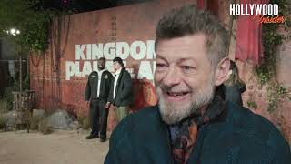 Andy Serkis Spills Secrets on Kingdom of the Planet of the Apes World Premiere [upl. by Anide]