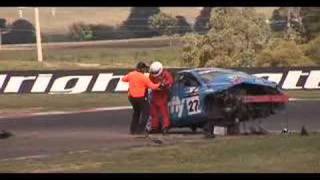 Len Cave  Bathursth 12 hour Mazda MPS Crash  The Side angle [upl. by Kinna]