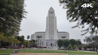 Relaxing Walk Through Los Angeles Grand Park · 4K HDR [upl. by Aitnahc374]