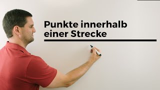 Punkte innerhalb einer Strecke bei Geraden und Ebenen Vektorgeometrie  Mathe by Daniel Jung [upl. by Niuq557]