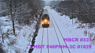 HD MBTA Commuter Rail Dashing Through Snow to Lowell [upl. by Cohleen]