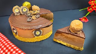 Nutella cheesecake no bake Ferrero Rocher dessert [upl. by Enineg988]