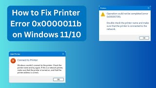 How To Printer Share In Windows 1011  How to Fix Printer Error 0x0000011b on Windows 1110 [upl. by Birk]