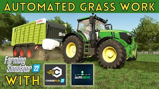 FS22  Automated Forage Wagon work with Courseplay amp Autodrive [upl. by Dev]