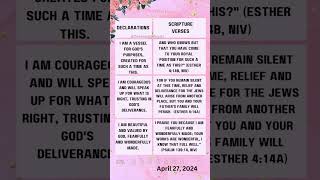 Decree And Declare Your Morning Blessings April 27 2024 youtubeshorts [upl. by Eirallih]