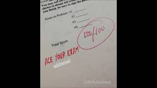 Ace your exam subliminal one listen subliminal affirmations shorts [upl. by Ybbob]