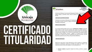 ✅Cómo Descargar El Certificado de Titularidad de Unicaja Paso a Paso🔴 [upl. by Turk]