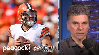 Baker Mayfield Jimmy Garoppolo have power  Mike Florio  Pro Football Talk  NBC Sports [upl. by Naval]