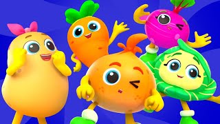 Five Little Vegetables Learn To Count and Kids Educational Videos [upl. by Wallack539]