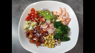 poke bowl saumon avocat crevette [upl. by Hannis]