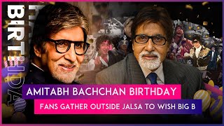 Amitabh Bachchan Turns 82 Fans Gather Outside Jalsa To Wish Shahenshah On His Birthday [upl. by Nedda]