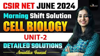 CSIR NET JUNE 2024 Morning Shift Solution I Cell Biology  Unit 2 I Detailed Sol I Bansal Biology [upl. by Aicyle]