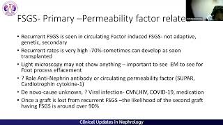 Prof Arvind Ponnusammy UK recurrent and denovo Glomerulonephritis post kidney transplantation [upl. by Anuahs508]