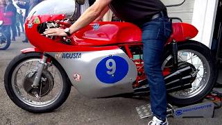 MV Agusta 350 6 cylinder Warmup [upl. by Sukhum346]