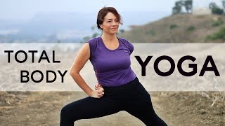 1 Hour Total Body Yoga Workout for Flexibility and Strength  Fightmaster Yoga Videos [upl. by Sulecram]