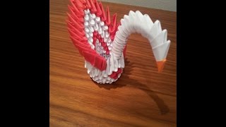 Como hacer un cisne origami 3d Origami3 [upl. by Radie]