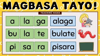 MGA SALITANG MAY TATLONG PANTIG  UNANG HAKBANG SA PAGBASA NG TAGALOG  TEACHING MAMA [upl. by Hgieloj52]