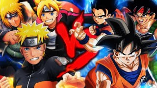 Goku Gohan e Bardock VS Naruto Boruto e Minato  Duelo de Titãs [upl. by Etterb209]