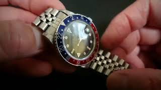 【ROLEX GMT－MASTER】ロレックス Ref16750 縁有りダイアル ジュビリーブレス ノンポリッシュ 80年代 [upl. by Nellir]