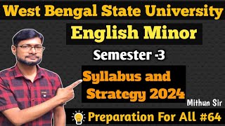 WBSU 3rd Semester English Minor  English General Syllabus 2024 [upl. by Akemed900]