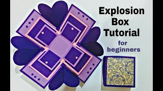 Explosion Box Tutorial for Beginners  DIY Explosion Box for Birthday  Anniversary [upl. by Knepper]