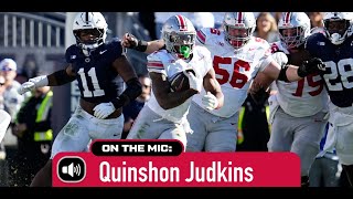 Ohio States Quinshon Judkins on the offensive rushing performance vs Penn State [upl. by Ermin]