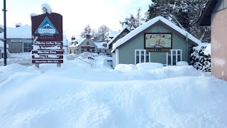 Record snowfall 70cms deep now covers Braemar in the Cairngorms Scotland and temps fall to 15 [upl. by Dougall]