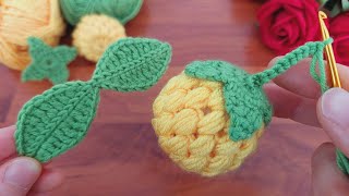 Crochet Tutorial Crafting Realistic 3D Lemons and Leaves  StepbyStep Guide [upl. by Entwistle]