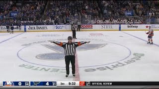 NHL referee hilariously warns fans before call during ugly IslandersBlues game [upl. by Danielle]