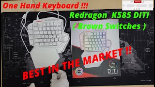 Best One Hand Keyboard Redragon K585 DITI Brown Switches [upl. by Zwiebel]