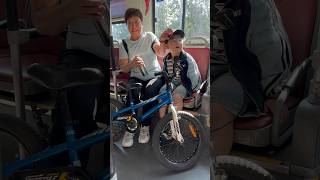 Cute Chinese Boy with his bicycle in Bus 🤭 viralvideo trending shorts ytshorts viralshorts [upl. by Polly]