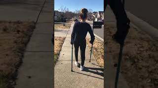 Arm crutches walking [upl. by Sarine]