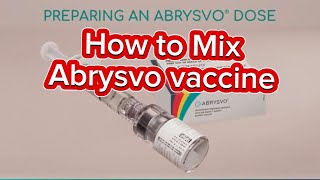 How to Mix a Dose of Pfizers Abrysvo RSV vaccine [upl. by Stiles580]