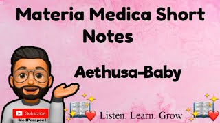 Aethusa  Baby MM short note series  Useful for revision before exams [upl. by Mik]