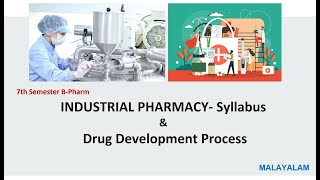 Introduction to Industrial Pharmacy Syllabus amp Drug Development Process MALAYALAM [upl. by Rufena]