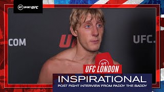 TRULY INSPIRATIONAL message from Paddy the Baddy Pimblett  UFC London Post Fight Interview [upl. by Adriaens]